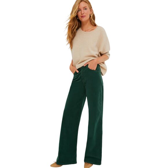 MOTHER The Ditcher Roller Zip Sneak Cord in Dark Green 24 - Picture 2 of 12